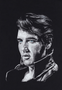 Elvis Presley tekening Yvonne van Zon